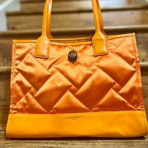 Kurt Geiger Vibrant Orange Quilted Tote